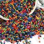 FGB 12/0 Grade A Round Glass Seed Beads, Baking Paint, Mixed Color, 2x1.5mm, Hole: 0.3mm, about 30000pcs/bag(SEED-Q009-FJXM)