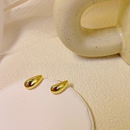 Teardrop Alloy Stud Earrings, Golden, 23x23mm(WG64463-22)