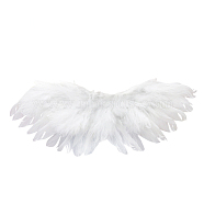 Mini Doll Angel Wing Feather, with Elastic Rope, for DIY BJD Makings Decorations Accessories, White, 40x160mm(FIND-PW0001-048A)