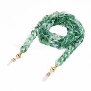 Eyeglasses Chains, Neck Strap for Eyeglasses, with Acrylic Curb Chains, Golden Plated 304 Stainless Steel Lobster Claw Clasps and Rubber Loop Ends, Medium Sea Green, 27.56 inch(70cm)(AJEW-EH00289-01)