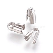 304 Stainless Steel Cord Ends, End Caps, Column, Stainless Steel Color, 8x3.5x5mm, Hole: 3x3mm(STAS-P237-80B-P)
