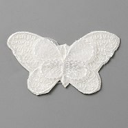 Computerized Embroidery Lace Self Adhesive/Sew on Patches, Costume Accessories, Appliques, Butterfly Pattern, 39.5x64x1.5mm(DIY-WH0410-49H)