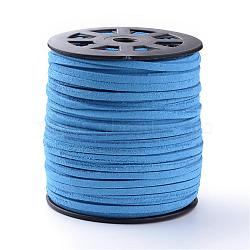 Faux Suede Cords, Faux Suede Lace, Royal Blue, 5x1.5mm, 100yards/roll(300 feet/roll)(LW-S011-30)