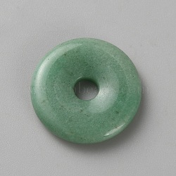Natural Green Aventurine Pendants, Donut/Pi Disc Charms, 30x5.5mm, Hole: 6mm(G-WH0016-54B)