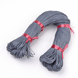 Waxed Cotton Cord, Gray, 1mm, about 360yard/bundle(330m/bundle)(YC-S007-1mm-319)