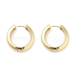 Brass Hoop Earrings, Long-Lasting Plated, Lead Free & Cadmium Free, Ring, Real 18K Gold Plated, 6x24mm(EJEW-M260-08G)