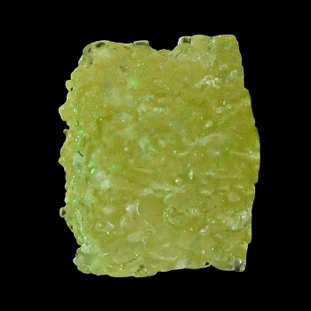 Luminous Resin Cabochons, Cube Candy, Glow in Dark, Navajo White, 13x13x11.5mm