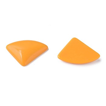 Opaque Acrylic Cabochons, Triangle, Orange, 19.5x28x5mm, about 354pcs/500g