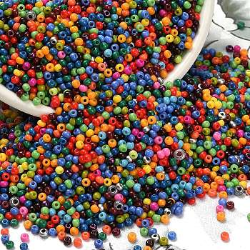 FGB 12/0 Grade A Round Glass Seed Beads, Baking Paint, Mixed Color, 2x1.5mm, Hole: 0.3mm, about 30000pcs/bag