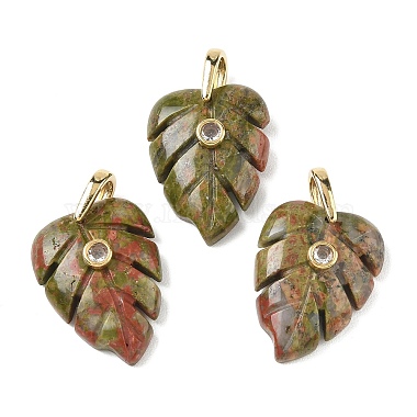 Natural Unakite Pendants(GG-CBA105B-01F-G)-1