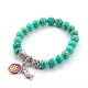 Synthetic Turquoise(Dyed) Beads Stretch Charm Bracelets(BJEW-JB04024-M)-2