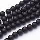 Chapelets de perles en pierre noire synthétique(X-G508-6)-1