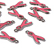 Сплавочные эмалевые подвески розовой ленты символа борьбы против рака молочной железы  (X-EA546Y-2)-3