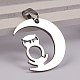 Moon with Owl 201 Stainless Steel Pendants(X-STAS-D130-23)-1