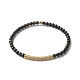 Energy Power Natural Obsidian Round Beads Stretch Bracelet for Men Women(BJEW-JB06798)-2