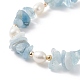 5Pcs 5 Style Natural Mixed Gemstone Chips & Pearl Beaded Bracelets Set for Women(BJEW-JB08778)-5