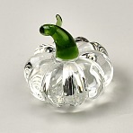 Glass Pumpkin Display Decorations, for Home Office Desk Decoration, Clear, 39x37.5mm(DJEW-WH0043-71C-03)