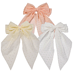 3Pcs 3 Colors Cloth Bowknot Alligator Hair Clips, Mixed Color, 372x190x13mm, 1pc/color(PHAR-SP0001-16)