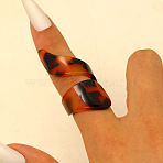 Acrylic Cuff Open Rings for Women, Nuggets with Leopard Print, Chocolate, 17mm(WG2411B-03)