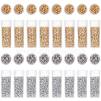 80G 2 Colors 12/0 Electroplate Glass Seed Beads, Round Hole Rocailles, Mixed Color, 2x2mm, Hole: 1mm, 40g/color(SEED-SC0001-52)