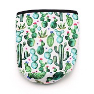 Neoprene Red Wine Cup Sleeve, Column, Cactus Pattern, 160x137x8mm(AJEW-WH0241-51C-01)