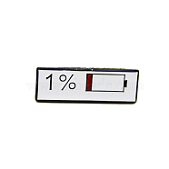Rectangle with Word 1% Enamel Pin, Electrophoresis Black Plated Alloy Badge for Backpack Clothes, Dark Red, 20x7mm(VALE-PW0001-061B)