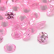 Cubic Zirconia Cabochons, Grade A, Faceted, Diamond, Pearl Pink, 4x2.5mm(ZIRC-M002-4mm-005)
