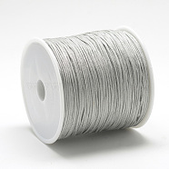 Nylon Thread, Chinese Knotting Cord, Light Grey, 0.8mm, about 109.36 yards(100m)/roll(NWIR-Q008A-484)