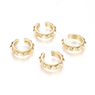 Brass Ear Cuff Findings, Long-Lasting Plated, Ring, Real 18K Gold Plated, 14x3mm(KK-G389-36G)