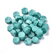 Sealing Wax Particles, for Retro Seal Stamp, Octagon, Teal, 9mm(X-DIY-E033-A16)