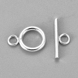 304 Stainless Steel Toggle Clasps, Silver, Ring: 16.5x12x2mm, Hole: 3mm, Bar: 18x7x2mm, Hole: 3mm(X-STAS-H380-03S)
