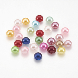 ABS Plastic Imitation Pearl Cabochons, Half Round, Mixed Color, 6x3mm(SACR-S738-6mm-M)