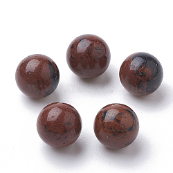 Natural Mahogany Obsidian Beads, Gemstone Sphere, Round, No Hole/Undrilled, 12mm(G-S289-04-12mm)