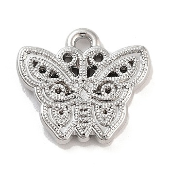 Alloy Charms, Butterfly, 12x13.5x1.5mm, Hole: 1.2mm