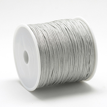 Nylon Thread, Chinese Knotting Cord, Light Grey, 0.8mm, about 109.36 yards(100m)/roll