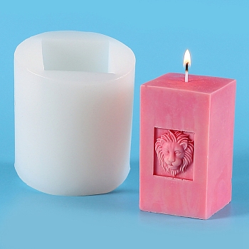 Column Food Grade Silicone Candle Molds, For Candle Making, Lion, 9x10.5cm