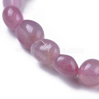 Natural Rose Quartz Bead Stretch Bracelets(X-BJEW-K213-30)-3