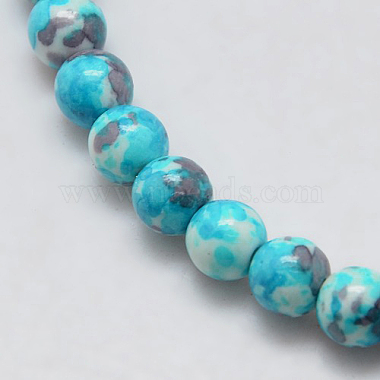 Synthetic Ocean White Jade Beads Strands(X-G-L019-8mm-05)-2