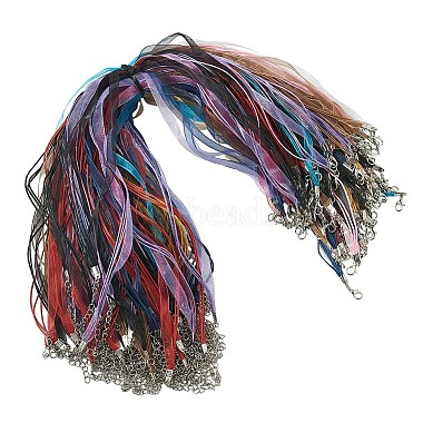 5mm Mixed Color Waxed Cotton Cord Necklaces