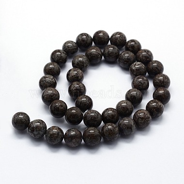 Chapelets de perles de flocon de neige en obsidienne naturelle(G-I199-01-8mm)-2