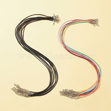 1.5mm Mixed Color Waxed Cotton Cord Necklaces