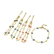 браслет-цепочка с эмалированными цветами и рыбами(BJEW-A142-02G)-1