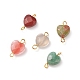 Natural & Synthetic Mixed Gemstone Connector Charms(PALLOY-JF01862)-1