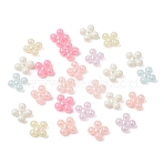 UV Plating Opaque Acrylic Beads, Flower, AB Color Plated, Mixed Color, 13x5mm, Hole: 1.8mm, about 1630pcs/500g(OACR-G058-12)