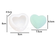 DIY Heart Candle Food Grade Silicone Molds, for Handmade Candle Making, Random Single Color or Random Mixed Color, 80x90x45mm(SIMO-PW0001-024B)