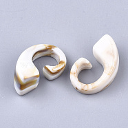 Acrylic Beads, Imitation Gemstone Style, No Hole/Undrilled, Linen, 28.5x17x13mm(X-OACR-S021-11H)