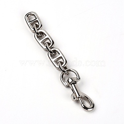 Alloy Bag Extender Chains, with Clasps, Bag Straps Replacement Accessories, Platinum, 12cm(FIND-WH0076-70A)