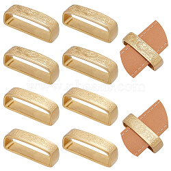 WADORN 4Pcs 2 Style Brass Loop Keepers, Waist Belt Buckle, Rectangle, Golden, 43~45x12x17mm, Inner Diameter: 12x36.5~40mm, 2pc/style(KK-WR0001-09)