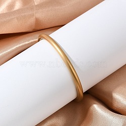 304 Stainless Steel Plain Bangles, Ion Plating(IP), Matte Gold Color, Inner Diameter: 2-1/4 inch(5.8cm), 5mm(BJEW-L610-19MG-01)