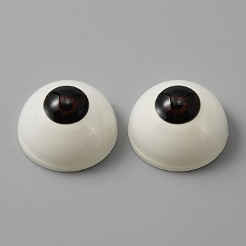 Plastic Craft Eyes, Hollow Eyeballs, Doll Making Accessories, Half Round, Black, 32x18mm, Inner Diameter: 26mm